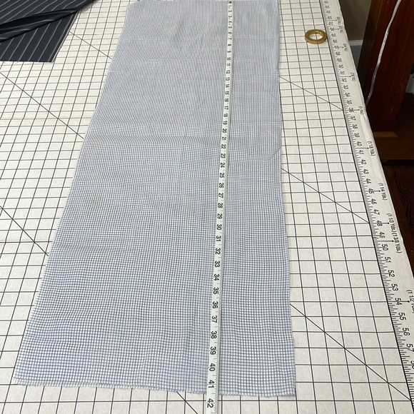 Vintage fabric remnants, blue/white check, black/peach stripe, peach stripe - Picture 11 of 14